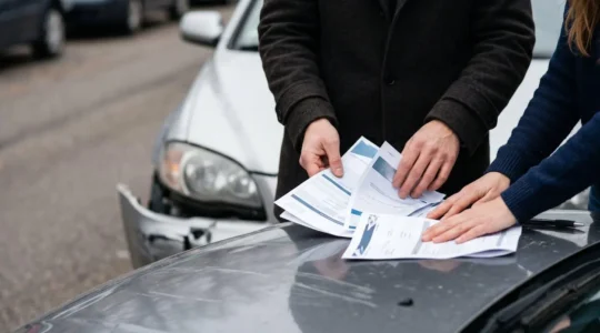 Confrontation lors d'un désaccord d'expertise automobile après un accident de la route