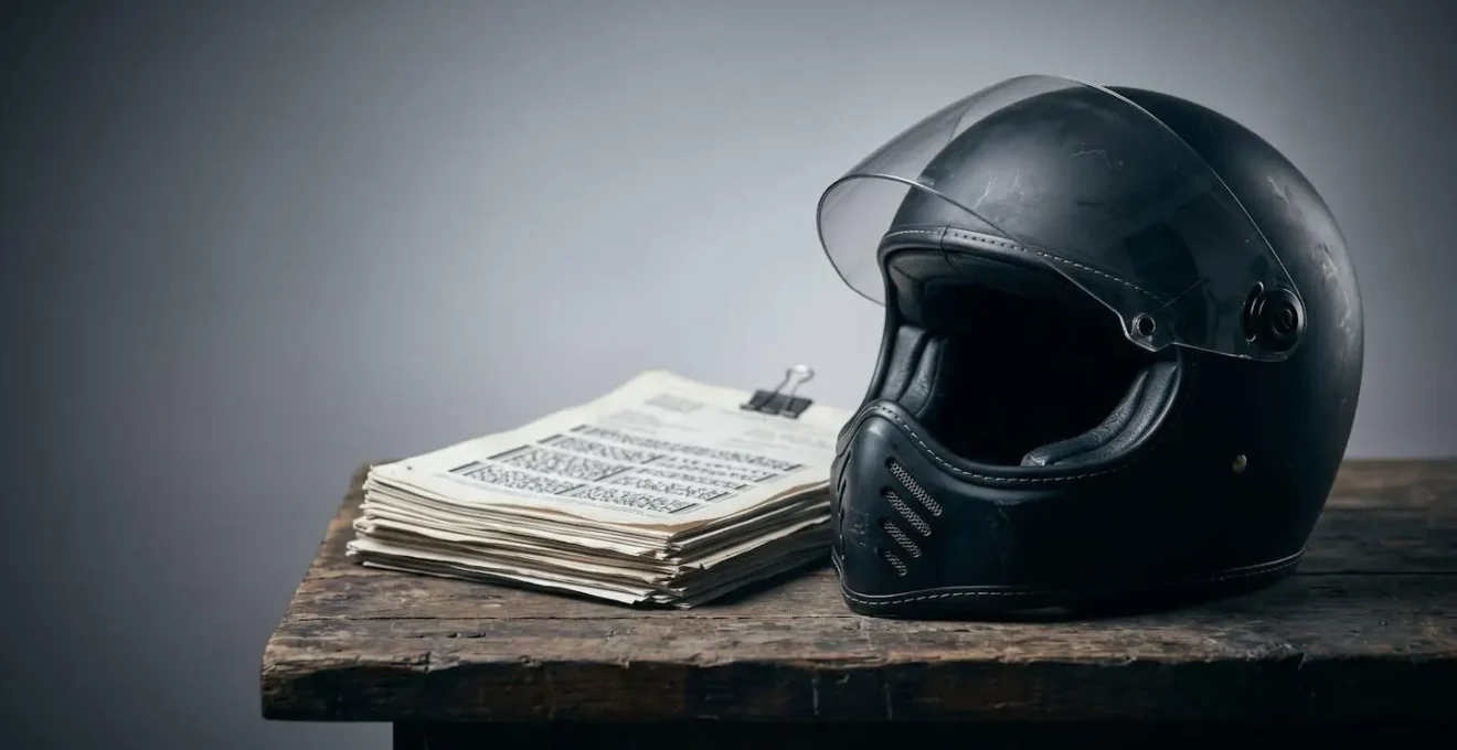 Concept symbolisant l'insuffisance de la protection financière pour les motards accidentés