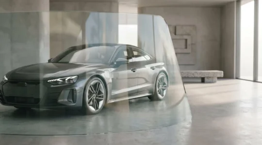 Vue symbolique d'une voiture neuve sous protection financière illustrant les enjeux de l'assurance valeur à neuf